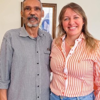Valdemir Santos com a Prefeita de Banzaê, Bahia